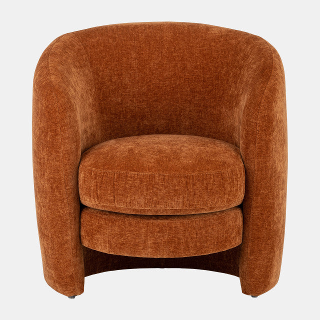 Barrel Arm Chair Rust