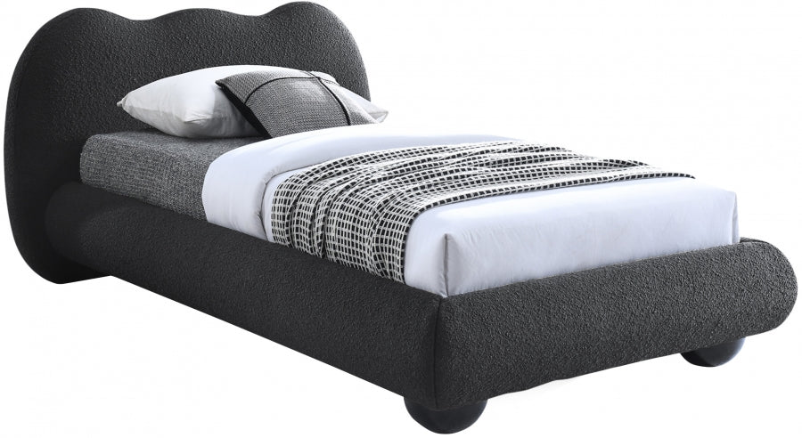 Hyde Boucle Fabric Twin Bed -NEW