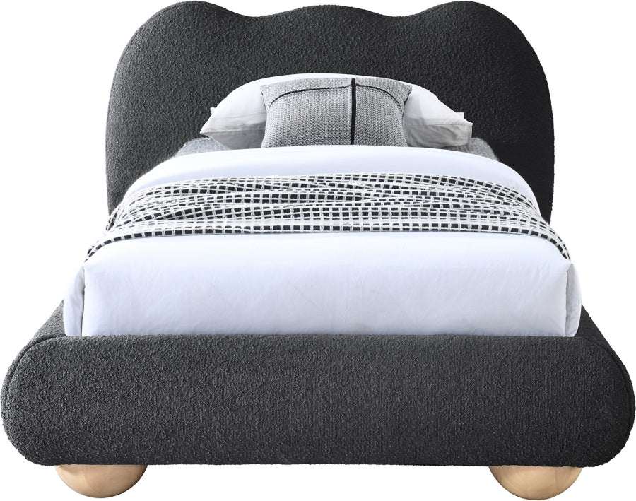 Hyde Boucle Fabric Twin Bed -NEW