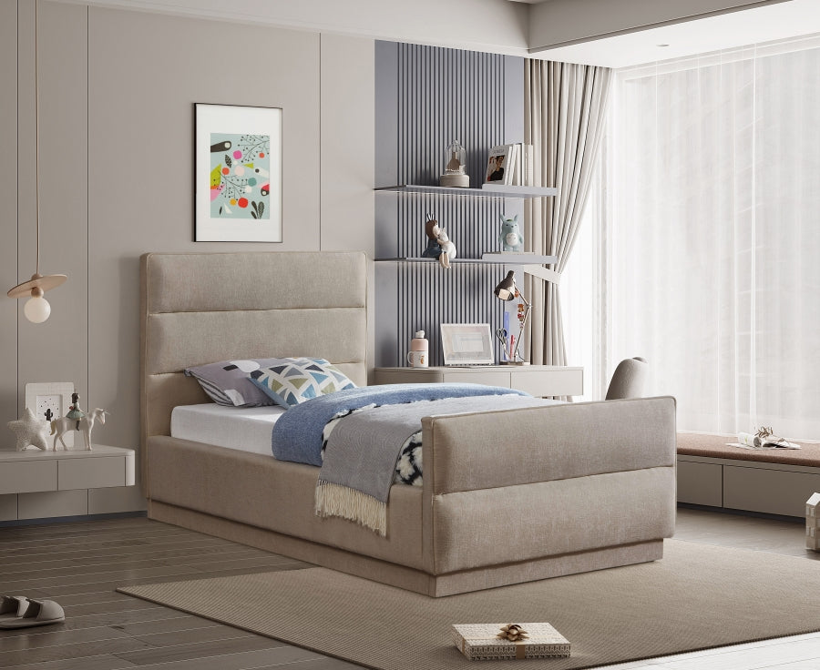Paxton Chenille Fabric Twin Bed