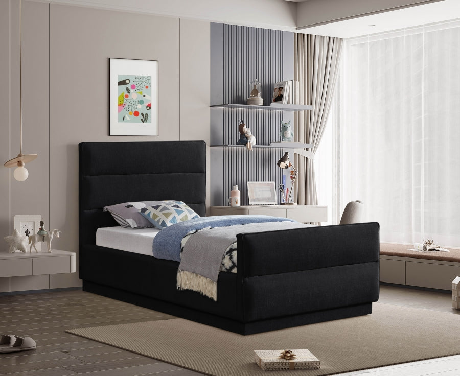 Paxton Chenille Fabric Twin Bed