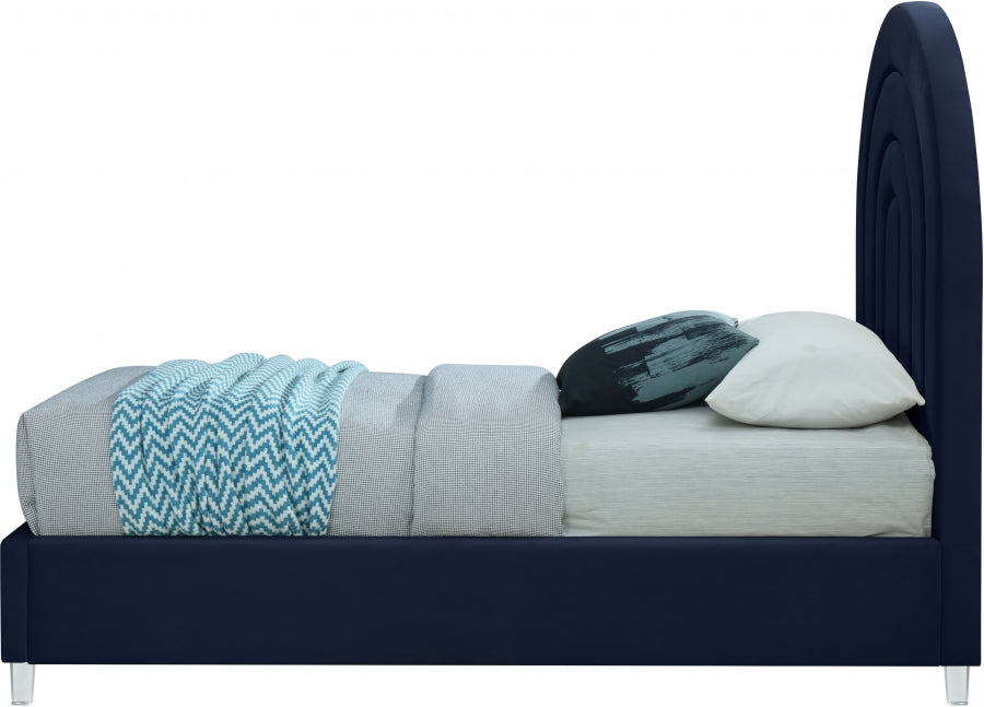 Rainbow Velvet Twin Bed