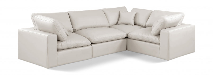 Comfy Faux Leather Sectional