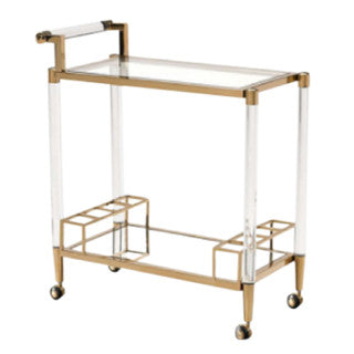 32" LUSHLEY ACRYLIC DRINK CART