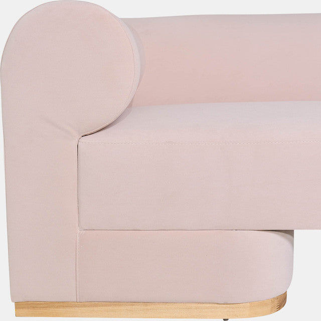 Modern Sofa - Oak Wood Base
