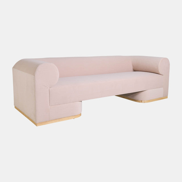 Modern Sofa - Oak Wood Base