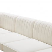 CREAM VELVET MODULAR SOFA