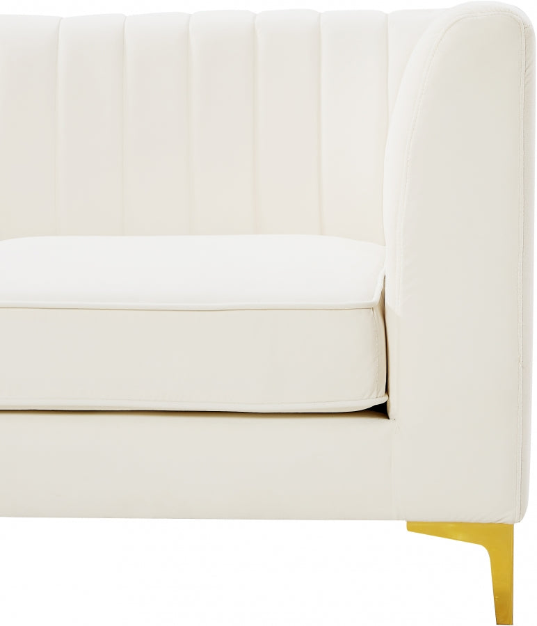 CREAM VELVET MODULAR SOFA