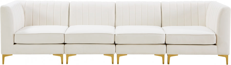CREAM VELVET MODULAR SOFA