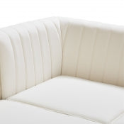 CREAM VELVET MODULAR SOFA