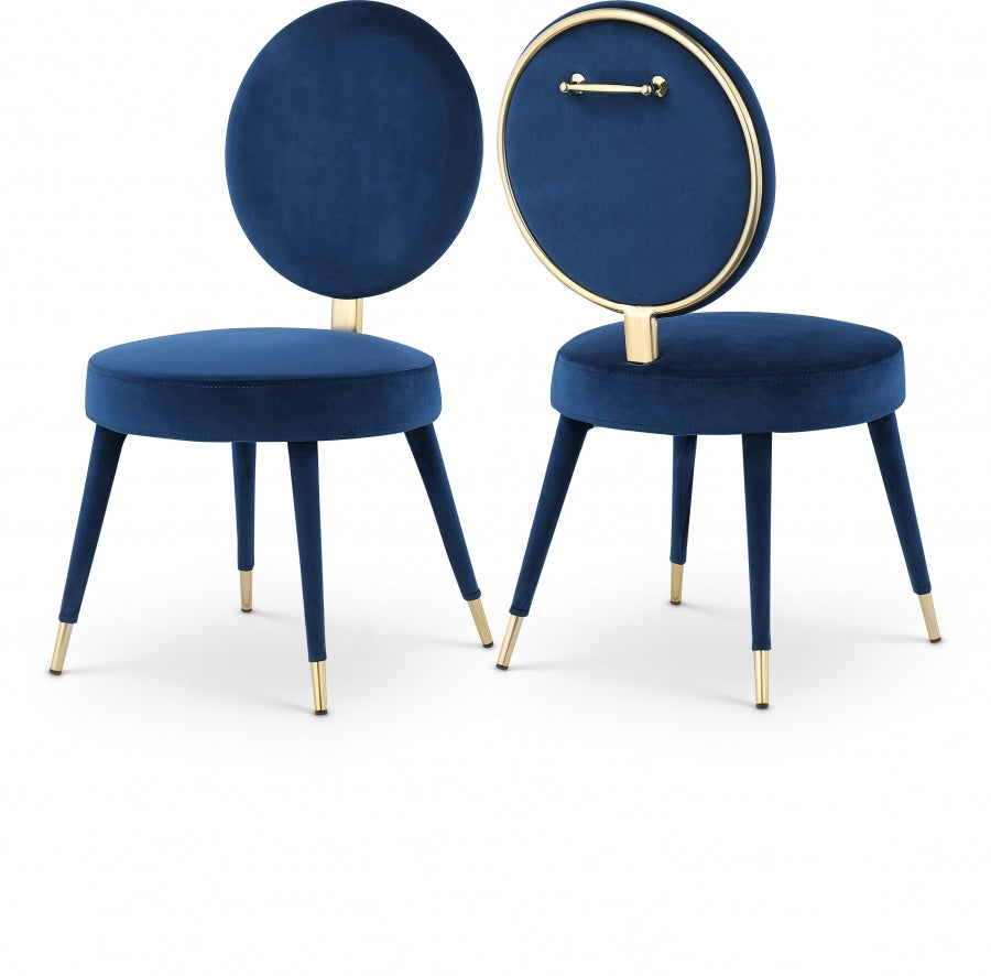 NAVY BLUE DINING CHAIR|SET OF 2