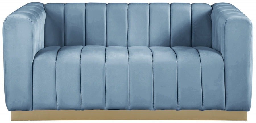 SKY BLUE VELVET SOFA