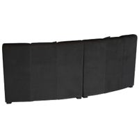 KILLEBREW SECTIONAL BLACK PIECE Black Velvet Fabric on Hardwood Frame