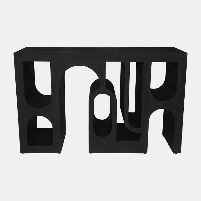 30" Modern Console, Black Ash Veneer