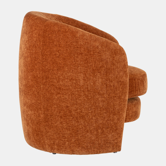 Barrel Arm Chair Rust