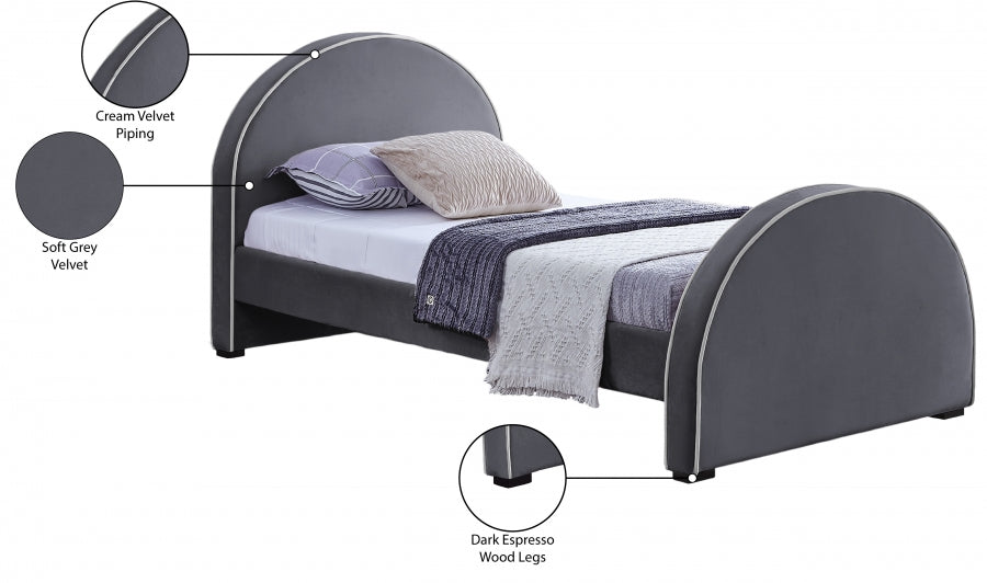 Brody Twin Velvet Bed