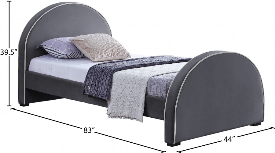 Brody Twin Velvet Bed