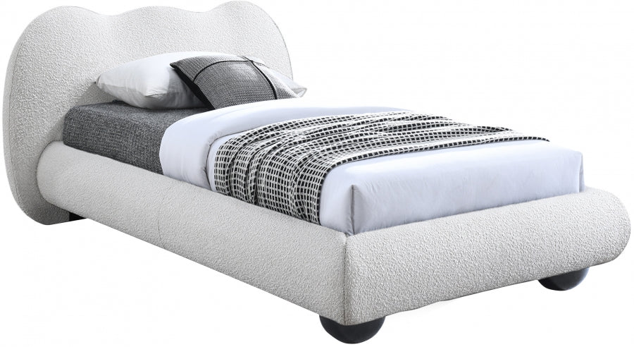 Hyde Boucle Fabric Twin Bed -NEW