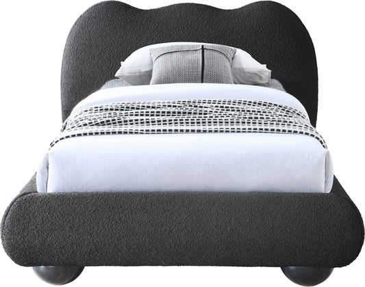 Hyde Boucle Fabric Twin Bed -NEW
