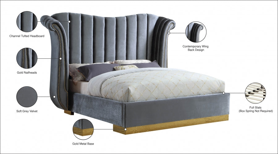 Flora Velvet Bed
