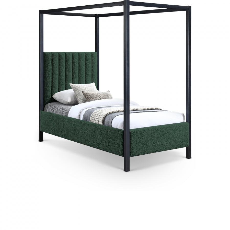 Kelly Boucle Fabric Twin Bed