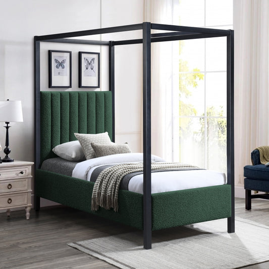 Kelly Boucle Fabric Twin Bed