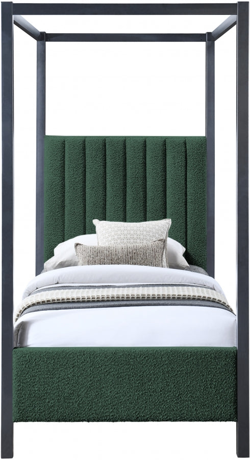 Kelly Boucle Fabric Twin Bed