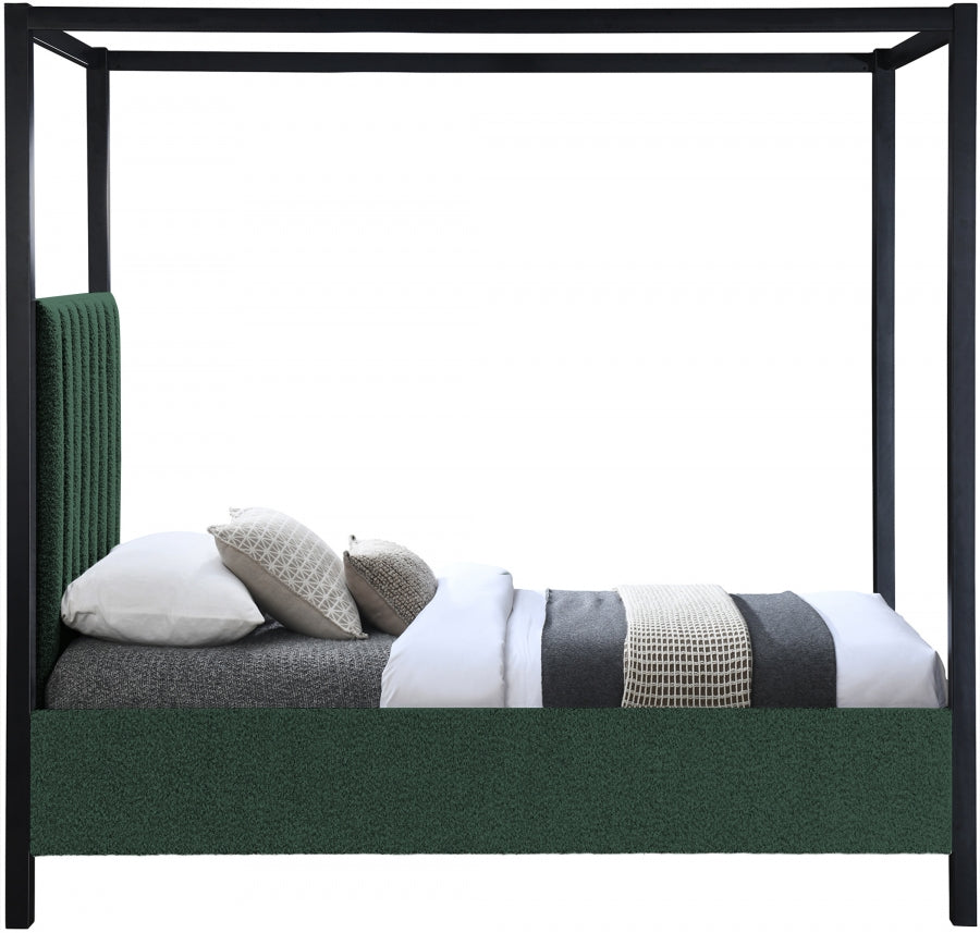 Kelly Boucle Fabric Twin Bed