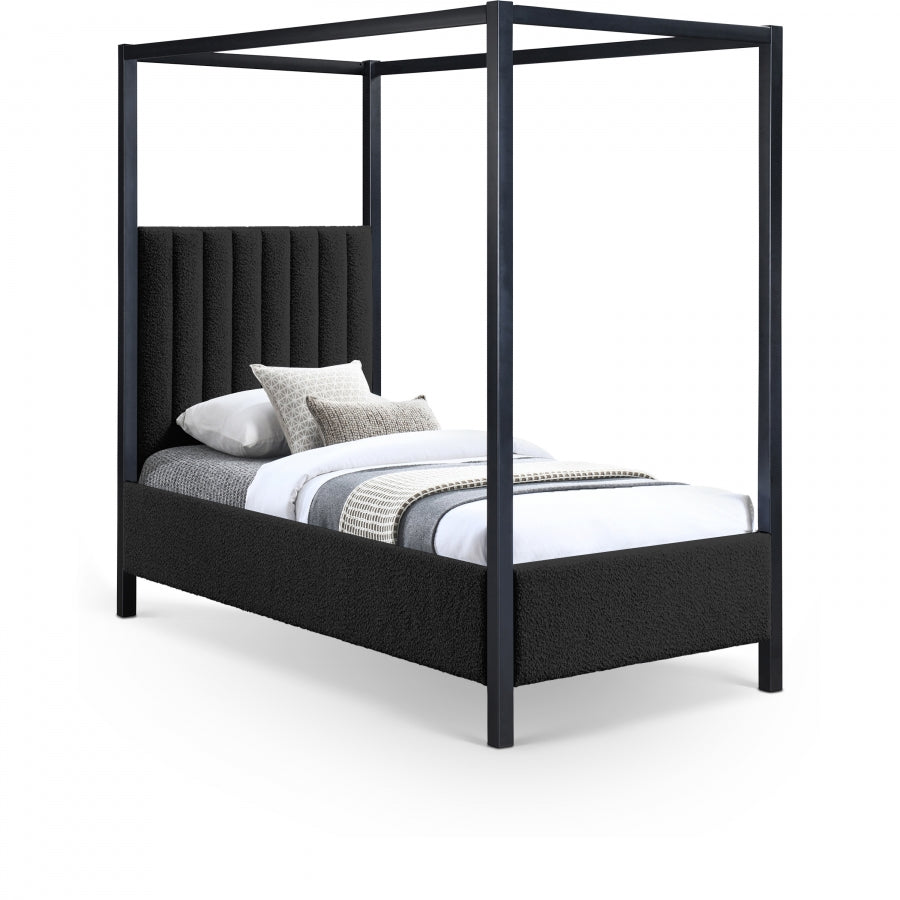 Kelly Boucle Fabric Twin Bed