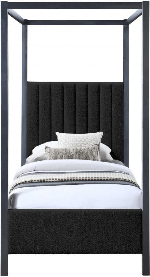 Kelly Boucle Fabric Twin Bed