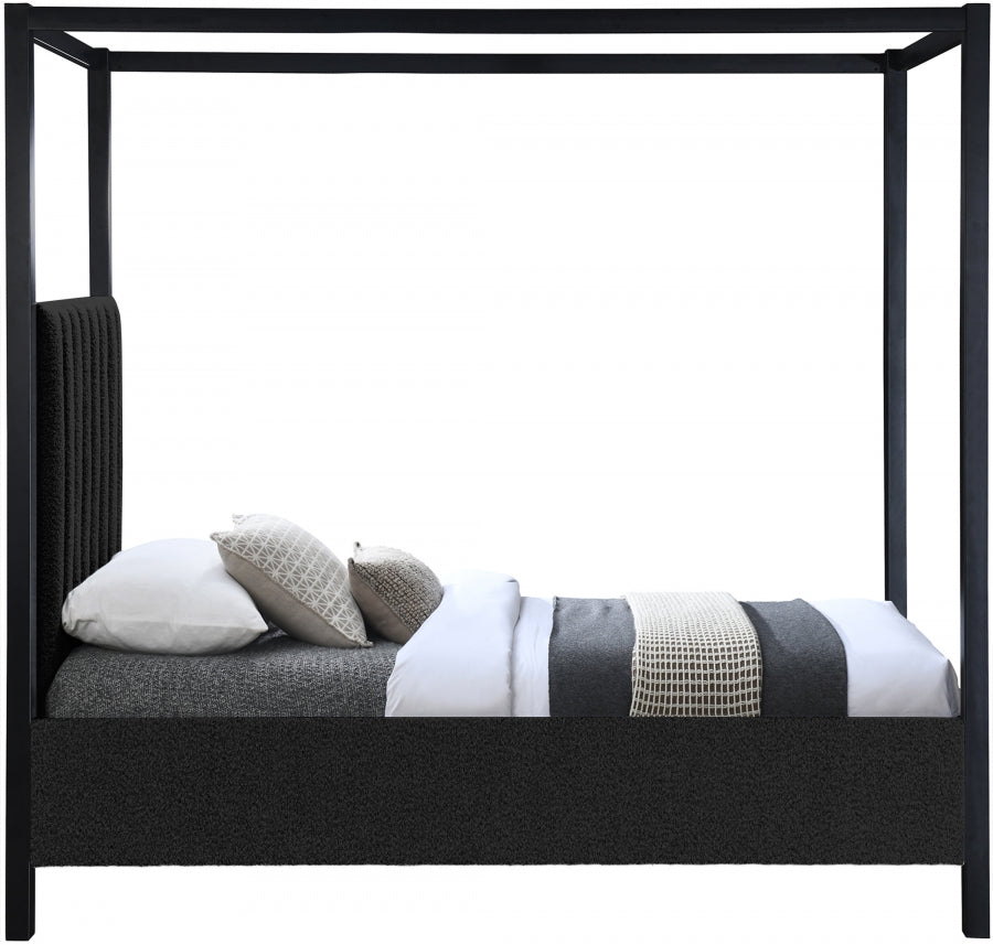 Kelly Boucle Fabric Twin Bed