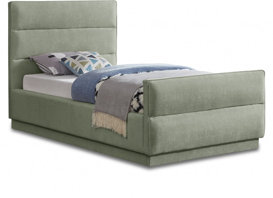Paxton Chenille Fabric Twin Bed