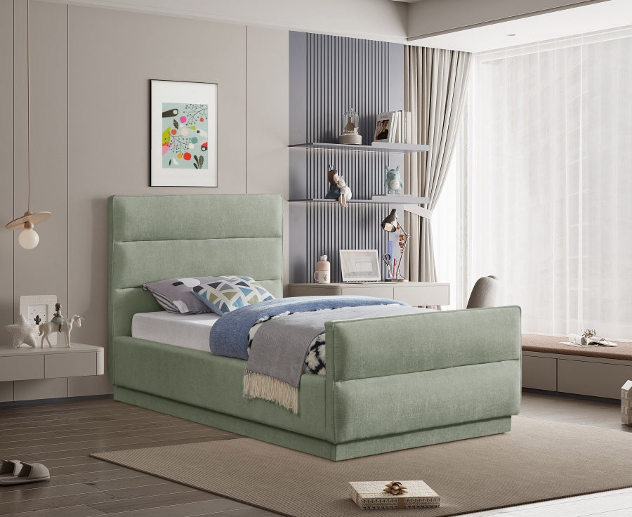 Paxton Chenille Fabric Twin Bed