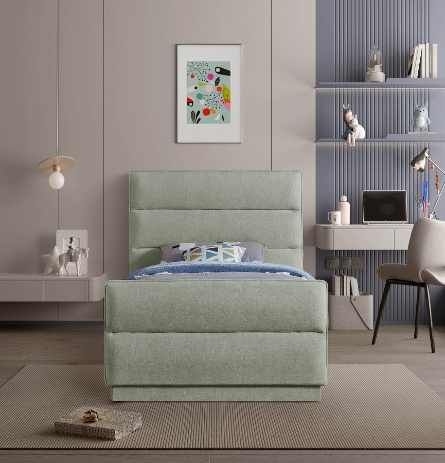 Paxton Chenille Fabric Twin Bed