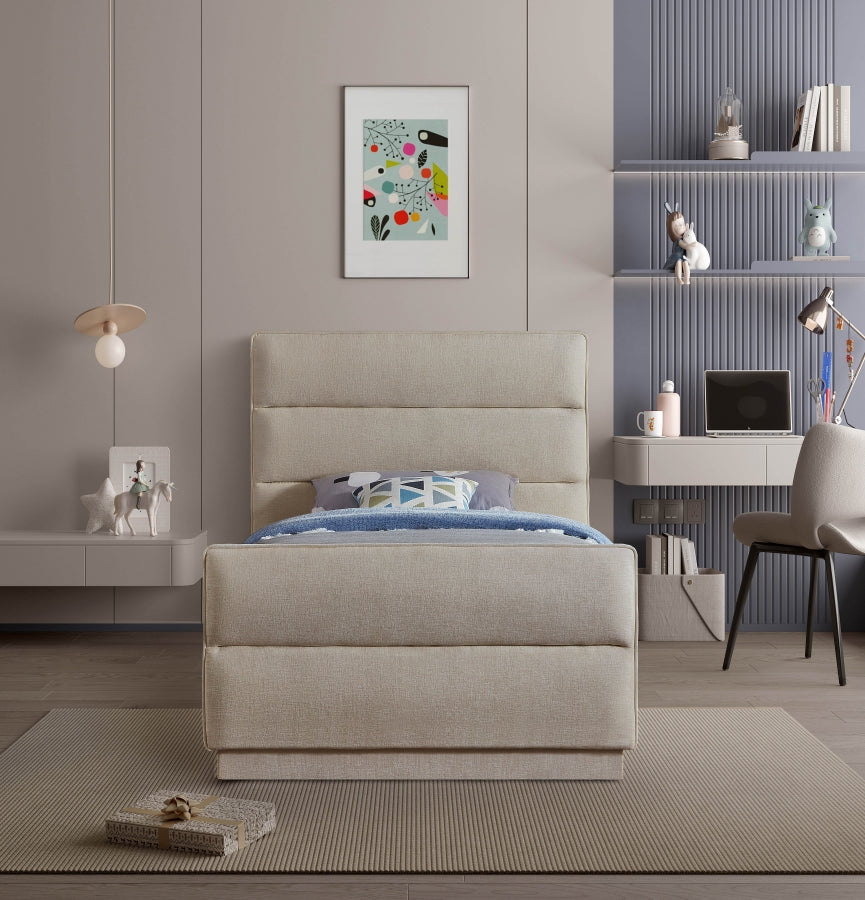 Paxton Chenille Fabric Twin Bed