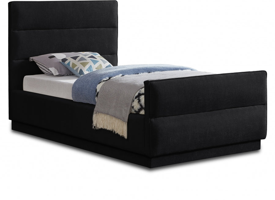 Paxton Chenille Fabric Twin Bed