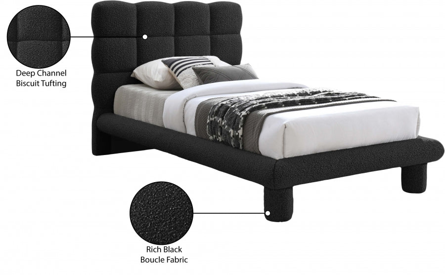 Deco Boucle Fabric Twin Bed