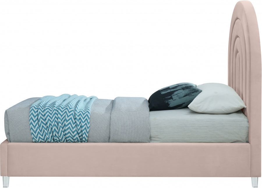 Rainbow Velvet Twin Bed