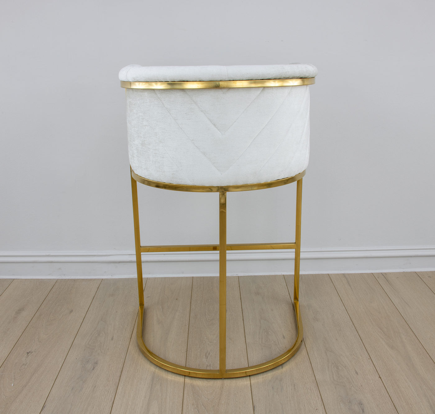 Lucca Counter Stool Silver Grey/Off White