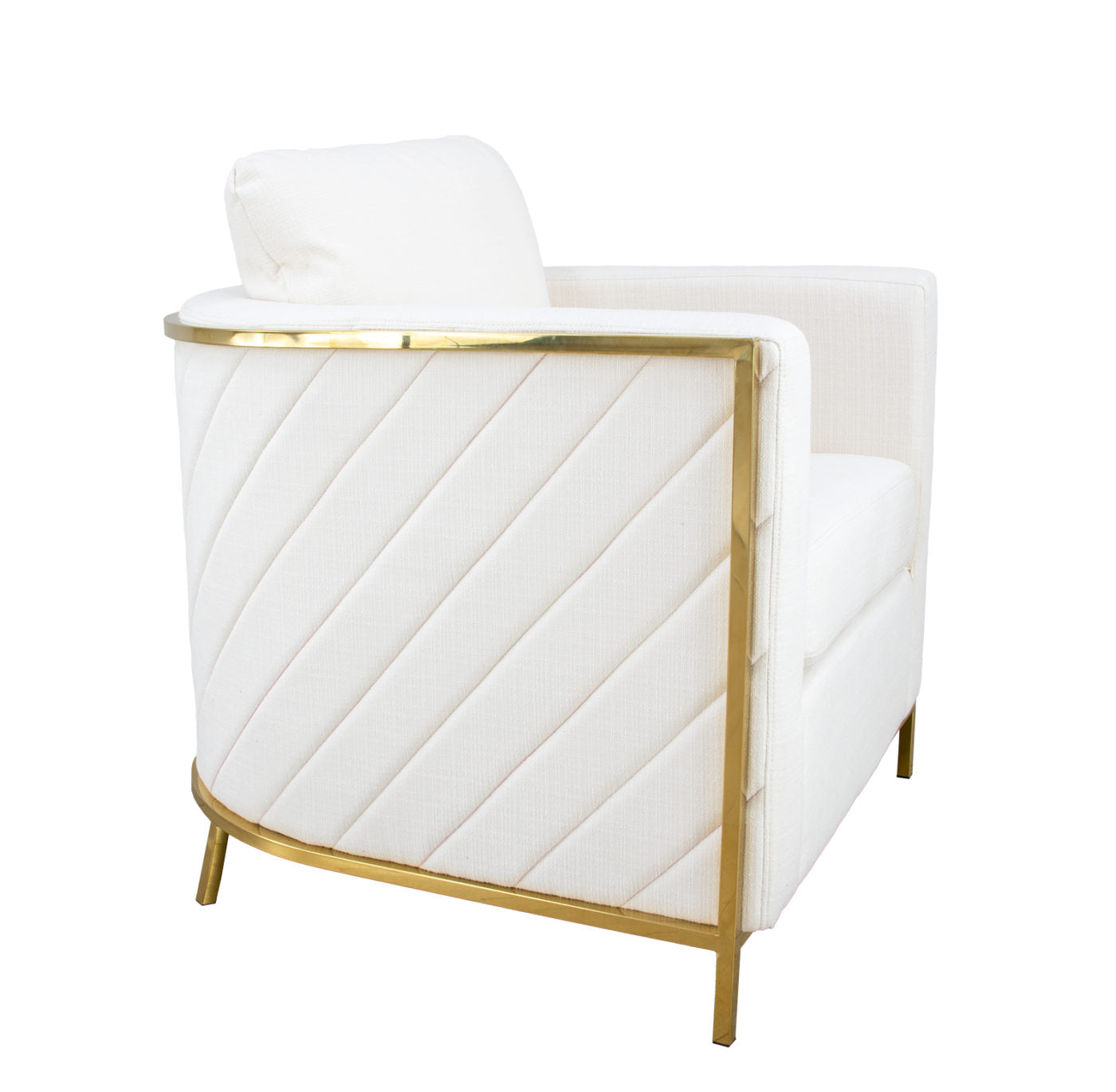 Sienna Gold and White Chair
