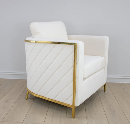Sienna Gold and White Chair