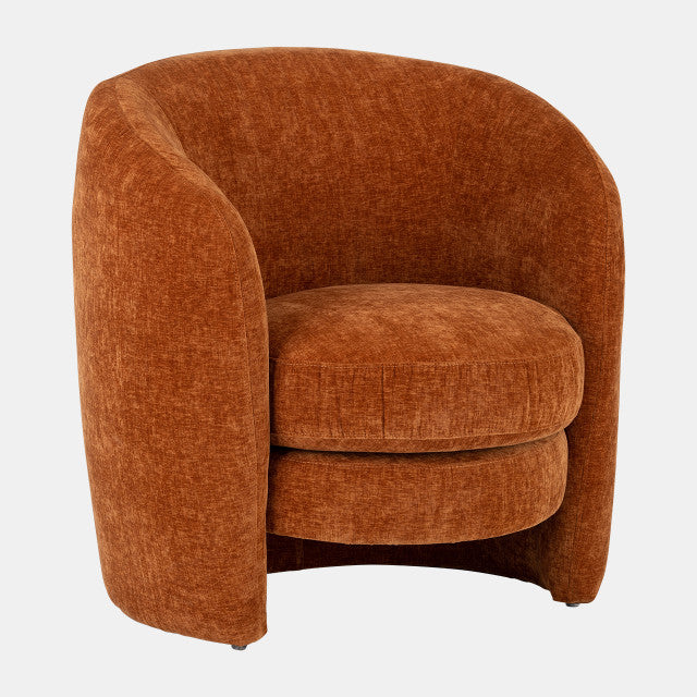 Barrel Arm Chair Rust