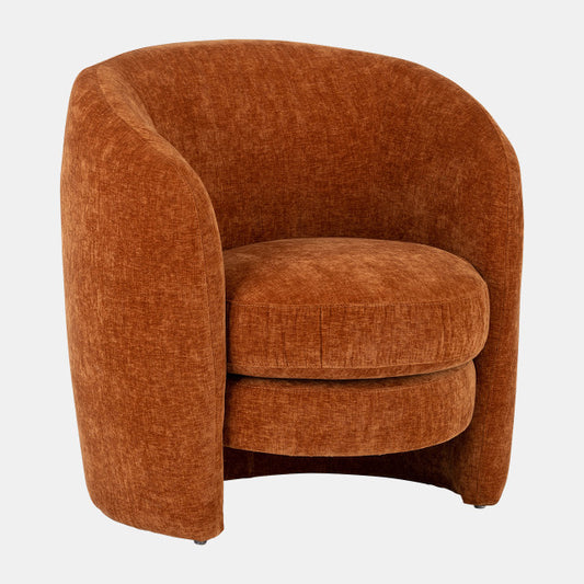 Barrel Arm Chair Rust