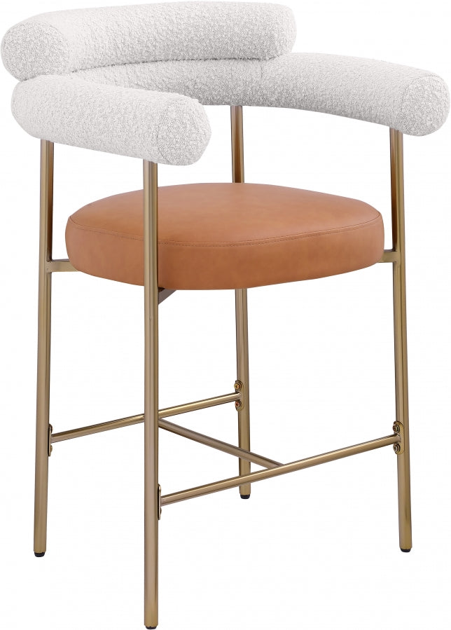 Blake Vegan Leather / Boucle Fabric Counter Stool-Coming soon! set of 2