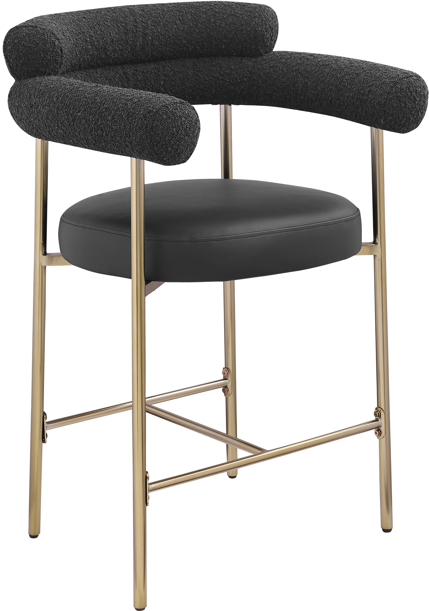 Blake Vegan Leather / Boucle Fabric Counter Stool-Coming soon! set of 2