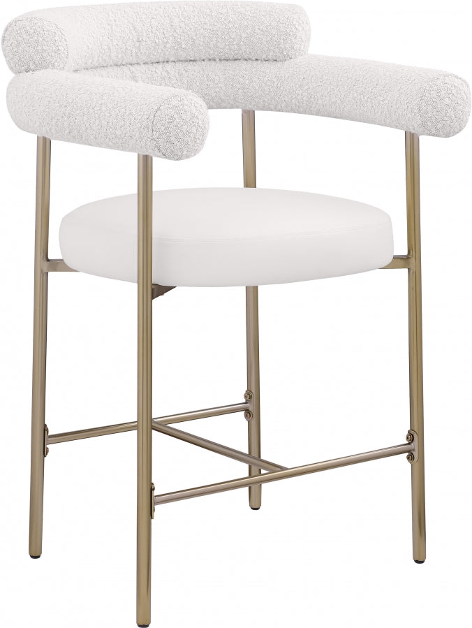Blake Vegan Leather / Boucle Fabric Counter Stool-Coming soon! set of 2