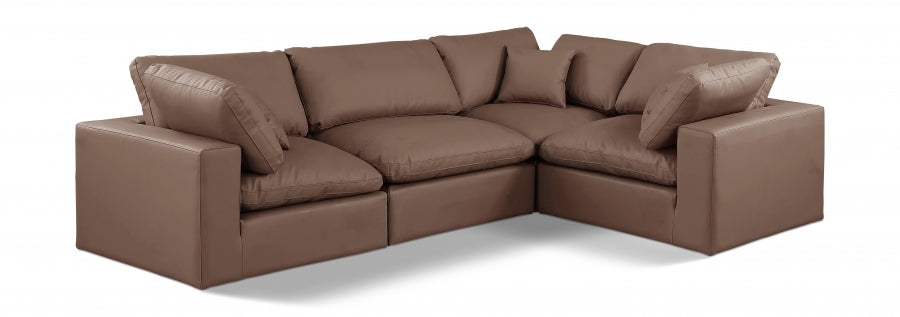 Comfy Faux Leather Sectional