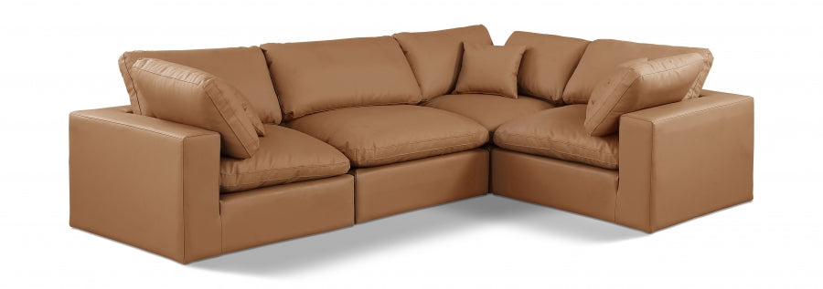 Comfy Faux Leather Sectional