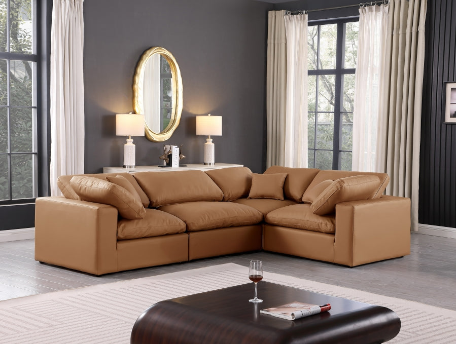 Comfy Faux Leather Sectional