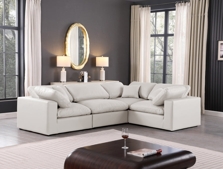 Comfy Faux Leather Sectional